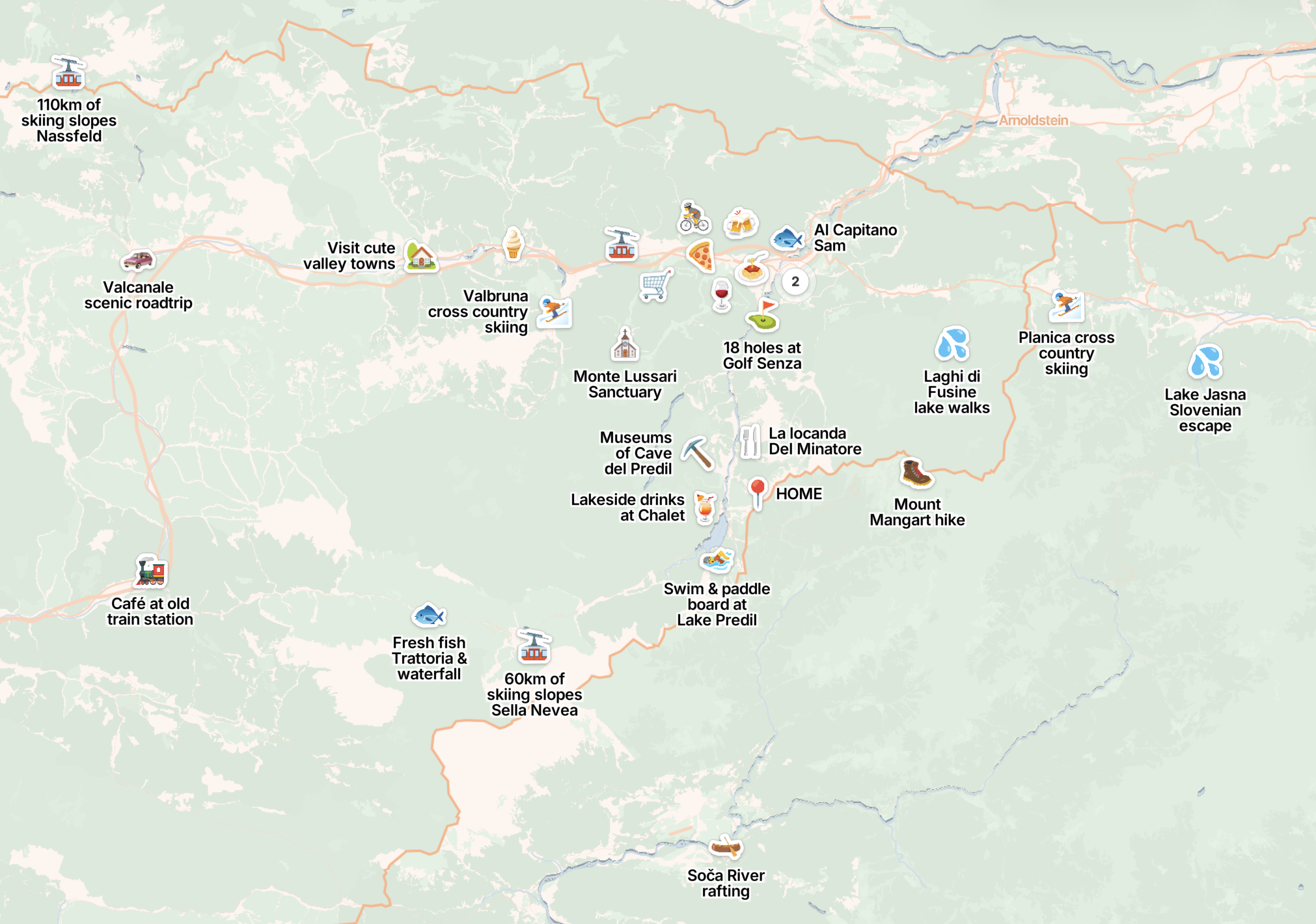 Curated Casa Azzurra activity map